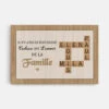 Toile Mot Croisé Prénom Famille – L’amour Partagé -Cadeau Plus 3335CFR1 il ny a pas de plus grand cadeau que lamour partage par une famille toile personnalisable pour famille