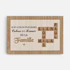 Toile Mot Croisé Prénom Famille – L’amour Partagé