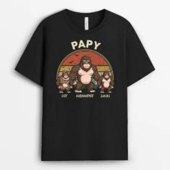 Papy King Kong Vintage - Tee Shirt Pour Papy Personnalisé