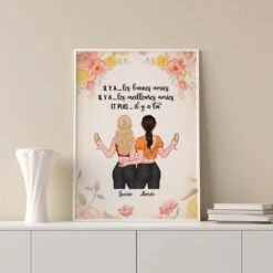 Il Y A Toi - Poster Personnalisé Pour Meilleure Amie -Cadeau Plus 3386SFR3 il y a toi poster personnalise pour meilleure amie