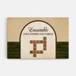 Toile Rétro Famille Personnalisée – Mots Croisés Prénoms