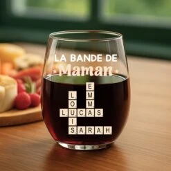 Cadeau Plus -Cadeau Plus 3402IFR2 verre a vin sans pied personnalise la bande a papy cadeau mots croises 3402i8q5b