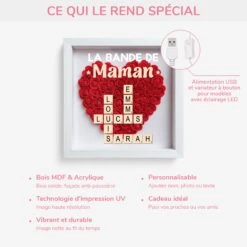 Boîte D'ombre De Fleur Personnalisé Avec Mots-Croisés - La Bande À Maman -Cadeau Plus 3402OFR4 boite a fleurs personnalise avec mots croises la bande a maman 3402o8q5a