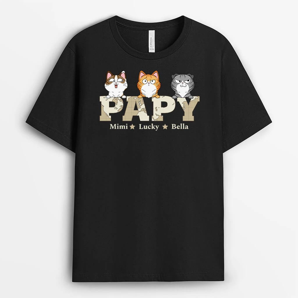Papa Version Carte Avec Chats Gentils - Tee Shirt Avec Des Chats 4 Papa Version Carte Avec Chats Gentils - Tee Shirt Avec Des Chats – Image 2