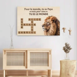Tu Es Le Monde Version Mots Croisés Et Papa Lion - Toile Personnalisée Papa 7 Tu Es Le Monde Version Mots Croisés Et Papa Lion - Toile Personnalisée Papa -Cadeau Plus 3430CFR3 tu es le monde version mots croises et papa lion toile personnalisee papa