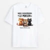 Nous Gouvernons La Maison Vesion Chats Coquins - T Shirt Personnalisé Avec Chat -Cadeau Plus 3436AFR1 nous gouvernons la maison vesion chats coquins t shirt personnalise avec chat