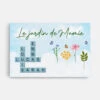 Toile Mot Croisé Famille Personnalisé - Le Jardin De Mamie -Cadeau Plus 3439CFR1 jardin de mamie version mots croises toile personnalisee mamie