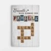 Toile Vintage Famille Avec Mots Croisés Personnalisés 2 Toile Vintage Famille Avec Mots Croisés Personnalisés -Cadeau Plus 3445CFR1 ensemble nous formons une famille version vintage avec mots croises toile personnalisee pour famille
