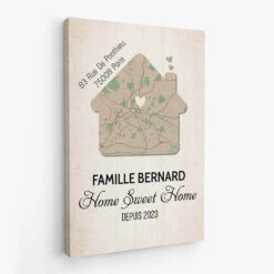 Toile Personnalisée Famille – Home Sweet Home Depuis… -Cadeau Plus 3468CFR2 la famille home sweet home depuis toile personnalisee famille