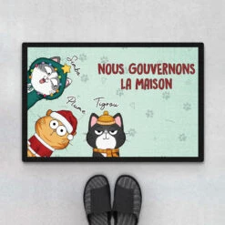 Paillasson Chat Personnalisé - Joyeux Noel Chat