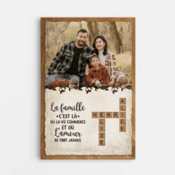 Toile Famille – Là Où La Vie Commence Et L’amour Ne Finit Jamais