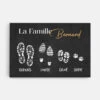 La Famille Avec Empreintes - Toile Personnalisable Pour Famille -Cadeau Plus 3521CFR1 la famille avec empreintes toile personnalisable pour famille