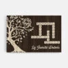 Toile Arbre De Vie Personnalisé Avec Prénoms Famille -Cadeau Plus 3522CFR1 la famille avec larbre et mots croises toile personnalisee pour famille