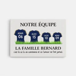 Notre Équipe De Football - Toile Personnalisée Famille