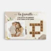 Mot Qui Représente La Famille – Tableau Mot Croisé Personnalisé -Cadeau Plus 3547CFR1 la famille cest lamour avec photo et mots croises toile personnalisable pour famille