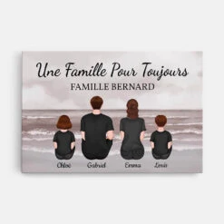 Famille Pour Toujours Version Sombre - Toile Personnalisable Famille