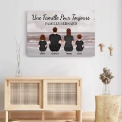 Famille Pour Toujours Version Sombre - Toile Personnalisable Famille -Cadeau Plus 3556CFR3 famille pour toujours version sombre toile personnalisable famille