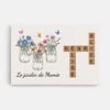 Le Jardin De Mamie Colorée Avec Mots Croisés - Toile Personnalisable Mamie