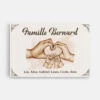 Toile Personnalisable Famille – Mains En Cœur Version Cadre -Cadeau Plus 3569CFR1 la famille version coeur avec les mains toile personnalisable famille