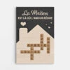Toile Personnalisée – Là Où L’amour Réside Et La Famille Vit -Cadeau Plus 3572CFR1 la maison est la ou lamour reside toile pour famille personnalisable