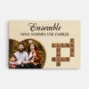 Toile Personnalisée Famille Unie Avec Photo Et Mots Croisés 1 Toile Personnalisée Famille Unie Avec Photo Et Mots Croisés -Cadeau Plus 3575CFR1 ensemble nous formons une famille avec mots croises et photo toile personnalisee famille