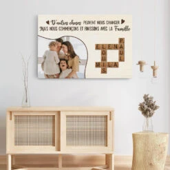 Tableau Famille Personnalisé Avec Prénoms En Mots Croisés -Cadeau Plus 3576CFR3 nous commencons et finissons avec la famille tableau famille personnalise