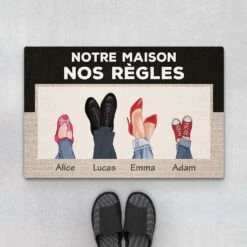 Paillasson Personnalisé Famille – Nos Règles & Chaussures