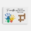 Toile Mots Croisés Famille Personnalisée Avec Prénoms Et Empreintes -Cadeau Plus 3581CFR1 la famille cote a cote avec empreintes et mots croises toile famille personnalisee
