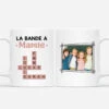 Mug Personnalisé Fete Des Grand Mere - La Bande À Mamie - Tasse Avec Photo Et Mots Croisés -Cadeau Plus 3590MFR1 la bande a mamie version bleue avec photo et mots croises mug pour mamie personnalise