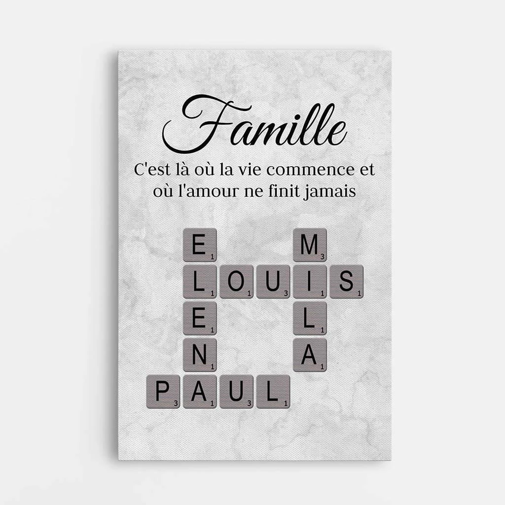 Toile Mot Croisé Prénom Famille – Là Où La Vie Commence Et L’amour Ne Finit Jamais 3 Toile Mot Croisé Prénom Famille – Là Où La Vie Commence Et L’amour Ne Finit Jamais