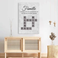 Toile Mot Croisé Prénom Famille – Là Où La Vie Commence Et L’amour Ne Finit Jamais 7 Toile Mot Croisé Prénom Famille – Là Où La Vie Commence Et L’amour Ne Finit Jamais -Cadeau Plus 3591CFR3 famille cest la ou la vie commence et lamour ne finit jamais version simple toile famille personnalisable