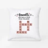 Coussin Personnalisé Mot Croisé Famille – Lien Du Cœur -Cadeau Plus 3592PFR1 famille liee par le coeur pour toujours coussin famille personnalise