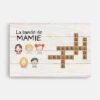 La Bande À Mamie Simple Avec Mots Croisés - Toile Mamie Personnalisée -Cadeau Plus 3595CFR1 la bande a mamie simple avec mots croises toile mamie personnalisee