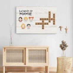 La Bande À Mamie Simple Avec Mots Croisés - Toile Mamie Personnalisée -Cadeau Plus 3595CFR3 la bande a mamie simple avec mots croises toile mamie personnalisee