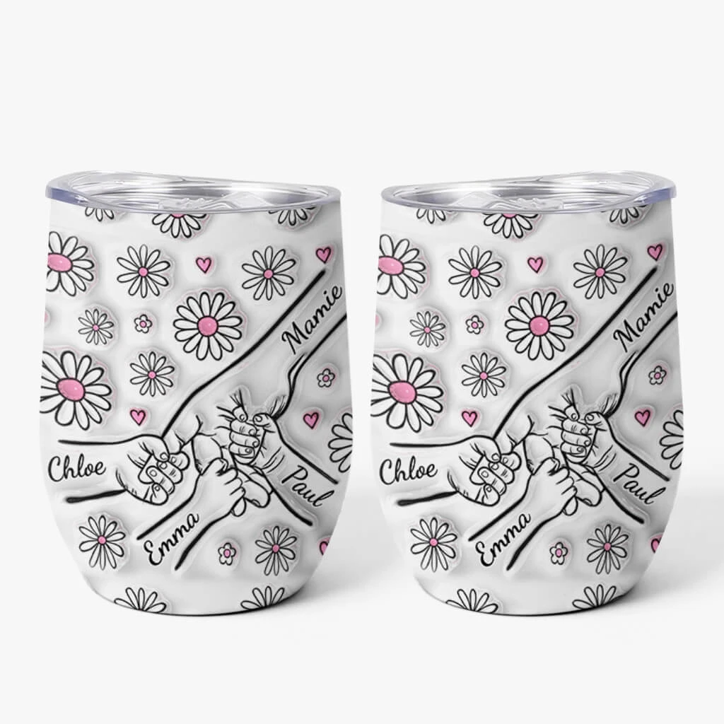 Mug Isotherme 355ml Personnalisé - Mamie - Fleurs Roses Effet 3D 3 Mug Isotherme 355ml Personnalisé - Mamie - Fleurs Roses Effet 3D