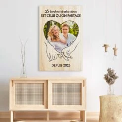 Le Bonheur Le Plus Doux Est Celui Qu'On Partage - Toile Personnalisable Couple 7 Le Bonheur Le Plus Doux Est Celui Qu'On Partage - Toile Personnalisable Couple -Cadeau Plus 3692CFR3 le bonheur le plus doux est celui quon partage toile personnalisable couple