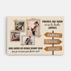 Prends Ma Main Et Ne La Lâche Jamais - Toile Couple Personnalisée