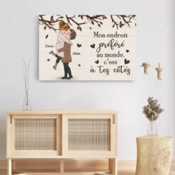 Mon Endroit Préféré Dans Ce Monde Version Romantique - Toile Personnalisable Pour Couple -Cadeau Plus 3700CFR3 mon endroit prefere dans ce monde version romantique toile personnalisable pour couple