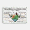 Tu Es Ma Pièce Manquante Avec Textes D'Amour - Toile Personnalisée Couple