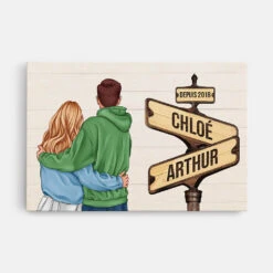 Carrefour De L' Amour - Toile Personnalisée Couple