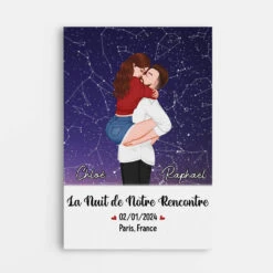 La Nuit De Notre Rencontre Version La Nuit Des Étoiles - Tableau Romantique Pour Couple