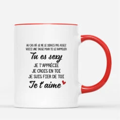 Au Cas Où Je Ne Le Dis Pas Assez - Mug Couple Personnalisé -Cadeau Plus 3727MFR3 au cas ou je ne le dis pas assez mug couple personnalise