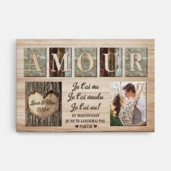 Maintenant... Je Ne Te Laisserai Jamais Partir Avec Photo - Tableau Personnalisé Couple