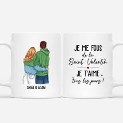 Je Me Fous De La Saint-Valentin Version Romantique - Mug Pour Couple Personnalisé