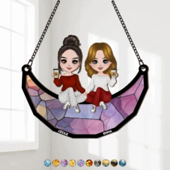 Attrape-soleil Personnalisé - Meilleures Amies Sur La Lune