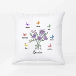 Coussin Personnalisé Mamie - Mamie Fleurs Et Papillons -Cadeau Plus 3801PFR2 coussin personnalise mamie mamie fleurs et papillons 3801P8L7A