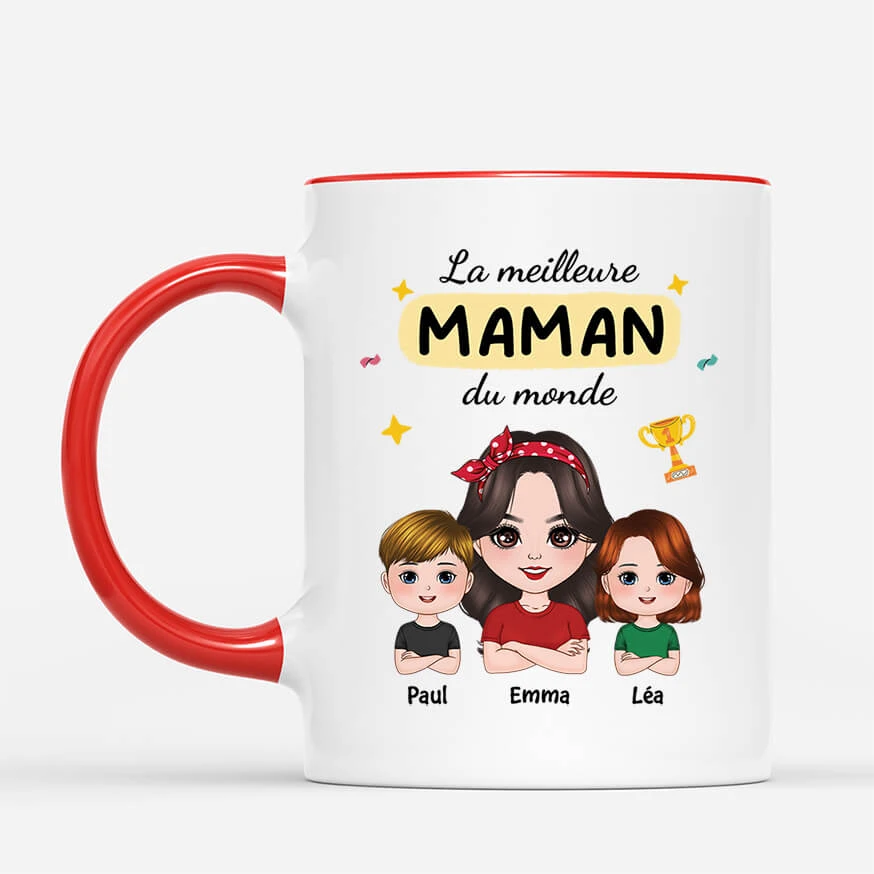 La Meilleure Mamie Du Monde Avec Son Tophée - Mug Personnalisé Pour Mamie 4 La Meilleure Mamie Du Monde Avec Son Tophée - Mug Personnalisé Pour Mamie – Image 2