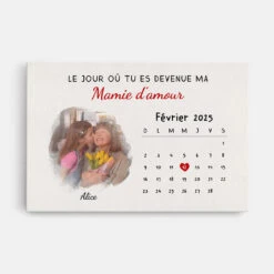 Le Jour Où Tu Es Devenue Ma Chère Mamie - Toile Personnalisée Mamie