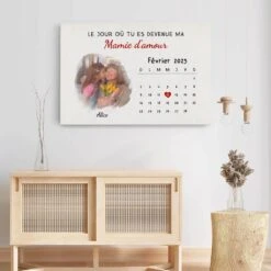 Le Jour Où Tu Es Devenue Ma Chère Mamie - Toile Personnalisée Mamie -Cadeau Plus 3814CFR3 le jour ou tu es devenue ma chere mamie toile personnalisee mamie 3814CTE5A
