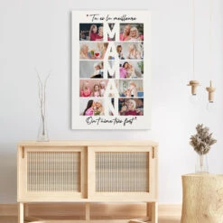 Tableau Personnalisé Mamie - La Meilleure Mamie - Toile Avec Photo -Cadeau Plus 3816CFR3 tableau personnalise mamie la meilleure mamie toile avec photo 3816C